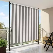 Lauko Ritininė Žaliuzė Antracito ir baltos 100 x 270 cm