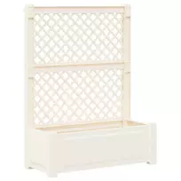 Didelis vazonas su treliu Balta 99,5 x 43 x 133,5 cm PP