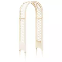 Rožių arka su spygliais Balta 97 x 43 x 218 cm PP