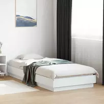 Grindų lovos rėmas Balta 80 x 200 cm Apdirbta mediena