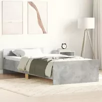 Lovos rėmas, betono pilkos spalvos, 90x200cm, apdirbta mediena