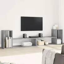 Televizoriaus spintelės, 2vnt., betono pilkos, 100x30x50cm, MDP