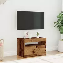 Televizoriaus spintelė su LED, medienos, 60x35x40cm, mediena