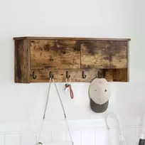 Prikabinamas paltas su lentyna Rūkyta ąžuolas 80 x 20 x 30 cm