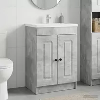 Vonios spintelė po kriaukle Betono pilka 56 x 37,5 x 81 cm