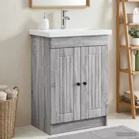 Vonios spintelė po kriaukle Pilka Sonoma 78,5 x 37,5 x 81 cm