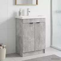 Vonios spintelė po kriaukle Betono pilka 56 x 37,5 x 81 cm