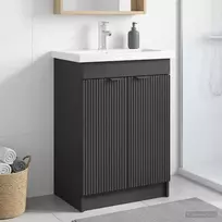 Vonios spintelė po kriaukle Juoda 78,5 x 37,5 x 81 cm