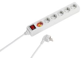 Vivanco extension cord 6 sockets 1.4m, white | VVELSTR6SCHSWWP