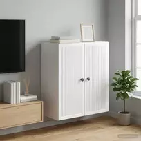Prie sienos montuojama spinta Itin blizgi balta 59 x 31 x 60 cm