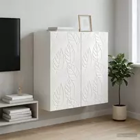Prie sienos montuojama spinta Itin blizgi balta 59 x 31 x 60 cm