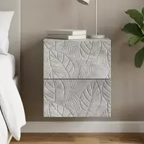 Sieninis naktinis staliukas Betono pilka 34,5 x 33 x 40 cm