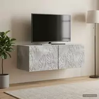 Sieninė TV spintelė 59,5 x 41 x 30 cm Betono pilka