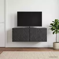 Sieninė TV spintelė 78,5 x 41 x 30 cm Juoda Apdirbta mediena