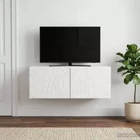 Sieninė TV spintelė 78,5 x 41 x 30 cm Itin blizgi balta