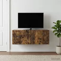 Sieninė TV spintelė 98 x 41 x 30 cm Dūminio ąžuolo