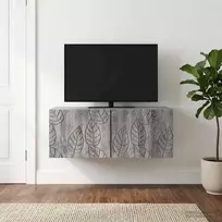 Sieninė TV spintelė 98 x 41 x 30 cm Pilka Sonoma