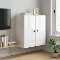 Prie sienos montuojama spinta Itin blizgi balta 59 x 31 x 60 cm