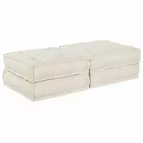 Modulinė sofa 2 pcs Kreminė 140 x 70 x 36 cm Audinys