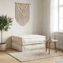 Modulinė sofa, kreminės spalvos, 70x70x36 cm, audinys