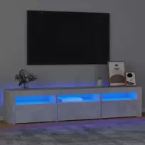 TV spintelė su LED apšvietimu, betono pilka, 180x35x40cm
