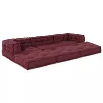 Modulinė sofa 3 pcs Raudonmedis Audinys