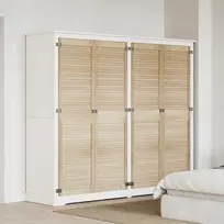 Spintelės durys su durimis 4 pcs Natūrali 170 x 2,1 x 49,5 cm