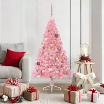 Dirbtinis prieššventinis eglutė su šviesomis Rožinė 150 cm PVC