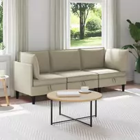 Svetainės baldų komplektas 3 pcs Smėlio Audinys