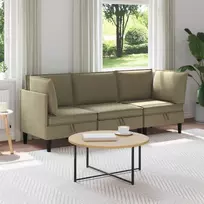 Svetainės baldų komplektas 3 pcs Chaki Audinys