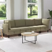 Svetainės baldų komplektas 4 pcs Chaki Audinys