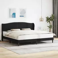 Lovos rėmas su galvūgalio Juoda 180 x 200 cm Dirbtinė oda