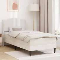 Lovos rėmas su galvūgalio Balta 80 x 200 cm Dirbtinė oda