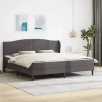 Lovos rėmas su galvūgalio Pilka 180 x 200 cm Dirbtinė oda