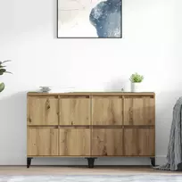 Šoninės lentynos 2 pcs Amatininkų ąžuolas 60 x 35 x 70 cm