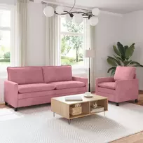 Sofos komplektas 2 pcs Rožinė Aksomas