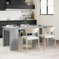 Valgomojo stalas 180 x 85 x 75 cm Apdirbta mediena Pilka Sonoma