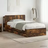 Lovos rėmas su saugojimu Dūminio ąžuolo 90 x 200 cm