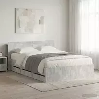 Lovos rėmas su saugojimu Betono pilka 150 x 200 cm
