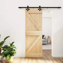 Slankios durys Natūrali ir juoda 70 x 210 cm