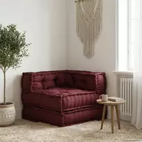 Modulinė sofa, kaštoninės spalvos, 70x70x54 cm, audinys