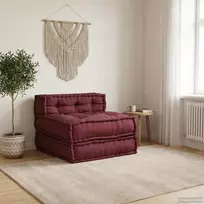 Modulinė sofa, kaštoninės spalvos, 70x70x54 cm, audinys