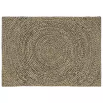 Zoninės kiliminės dangos Natūrali ir juoda 120 x 170 cm Džiutas