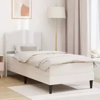Lovos rėmas su galvūgalio Balta 90 x 200 cm Dirbtinė oda