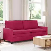Sofa Vyno raudona 196 x 81 x 87,5 cm Aksomas