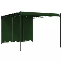 Pavėsinė 4 x 3 x 2,3 m Žalia Poliesteris ir plienas
