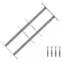 Langų saugos grotelės su 2 skersiniais 3 pcs 430-740 mm