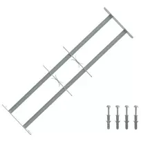 Langų saugos grotelės su 2 skersiniais 3 pcs 630-1140 mm