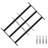Langų saugos grotelės su 3 skersinėmis 3 pcs 43-74 cm