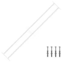 Langų saugos grotelės su 2 skersiniais 3 pcs 93-174 cm